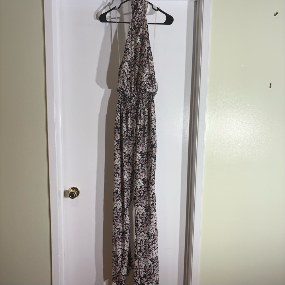 Elle Dark Green and Pink Floral Garment